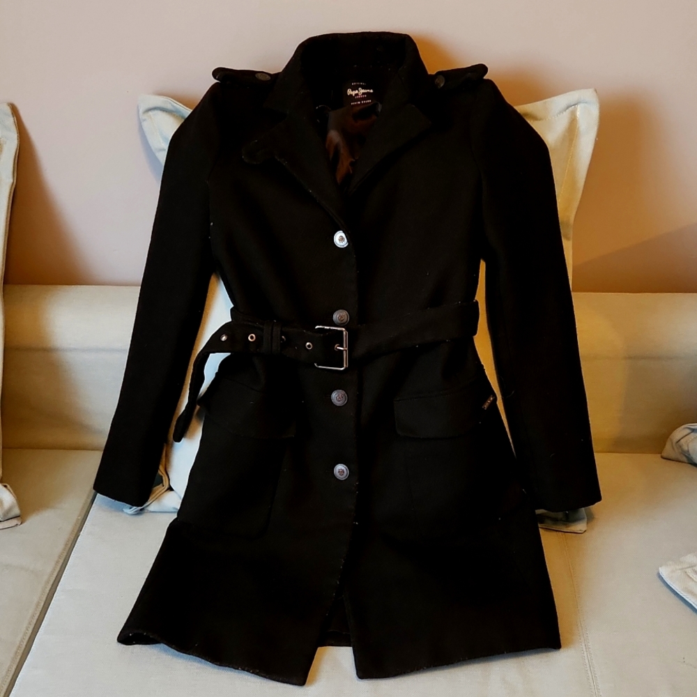 Pepe Jeans black coat size Small